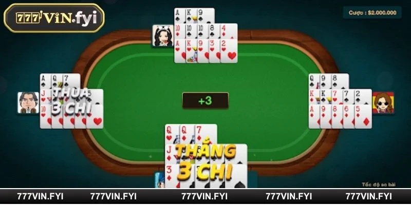 Bộ bài Mậu Binh được sắp xếp thành ba chi với chiến thuật khéo léo