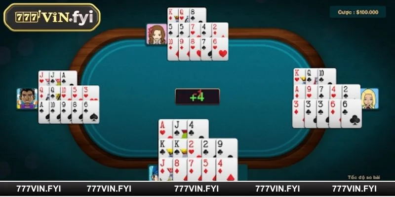 Người chơi cần phân tích chiến thuật xếp bài Mậu Binh để chiếm ưu thế